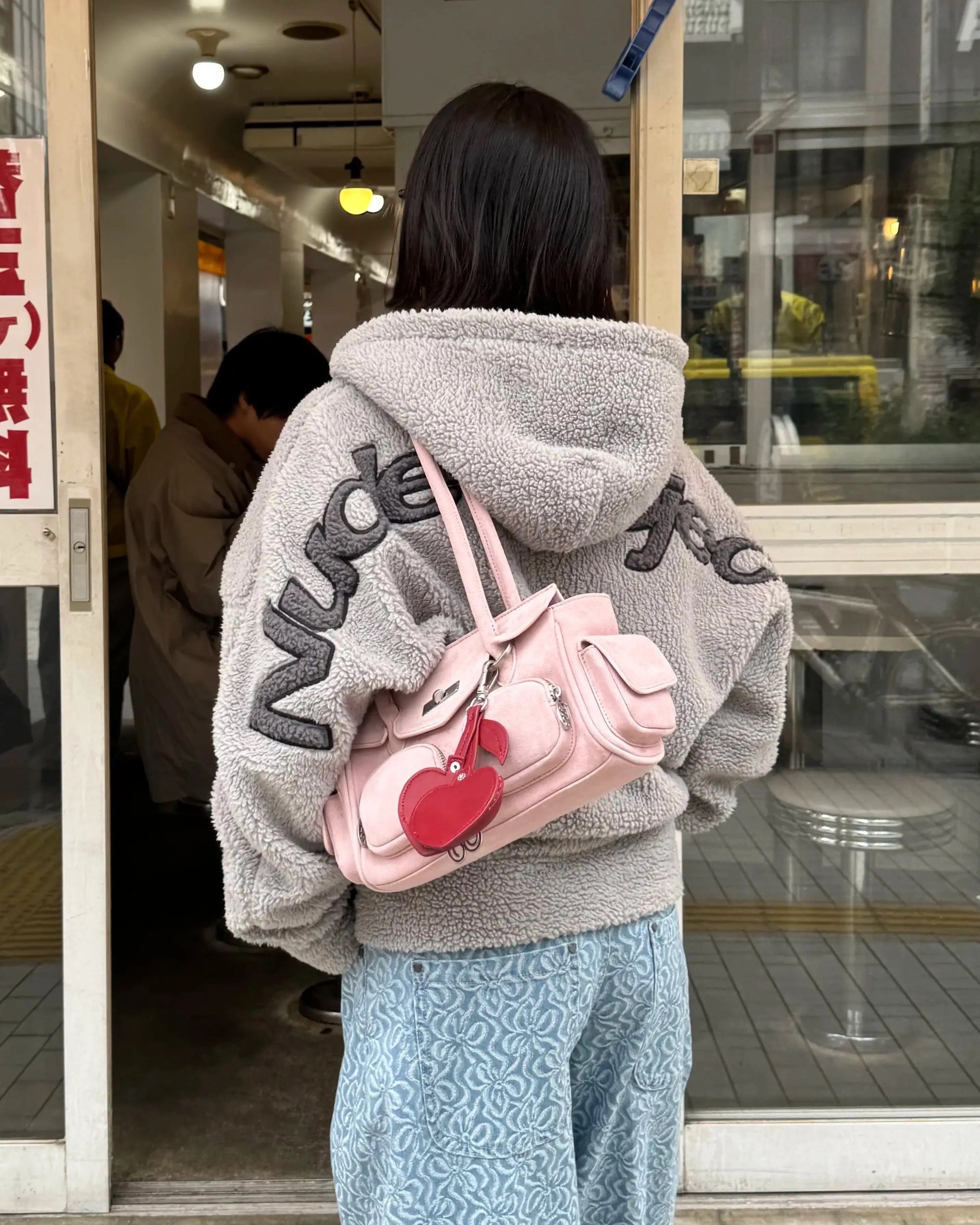 Aiko Real Suede Bag Pink
