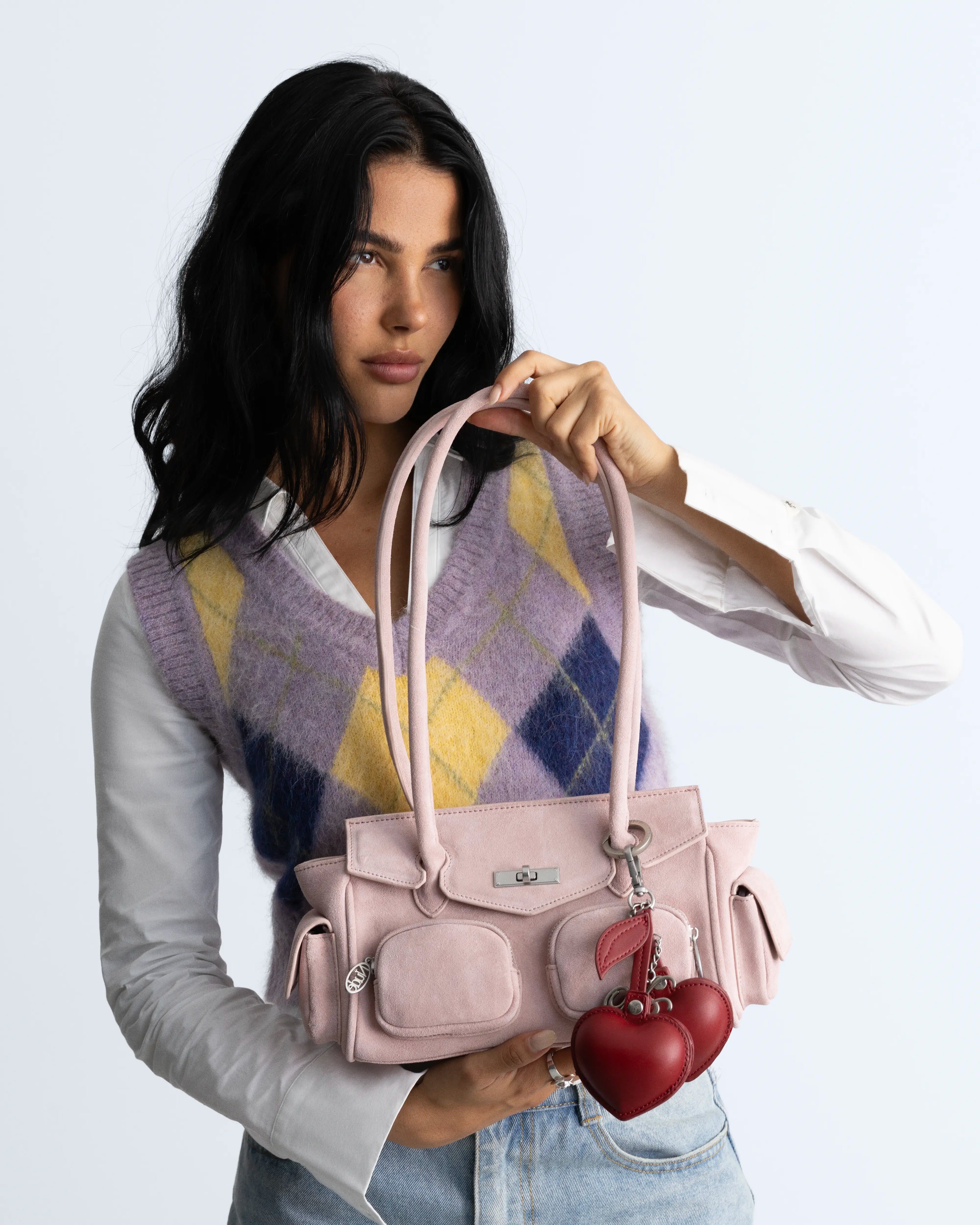 Aiko Real Suede Bag Pink